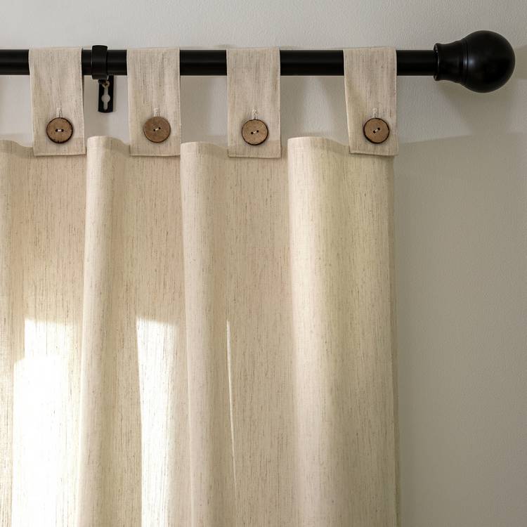 Habitat button voile tab top panel natural - UK version