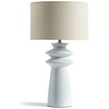 Habitat ceramic table lamp white and cream 50cm, UK version