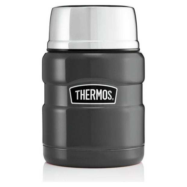 Thermos food flask gun metal 470ml (British brand)