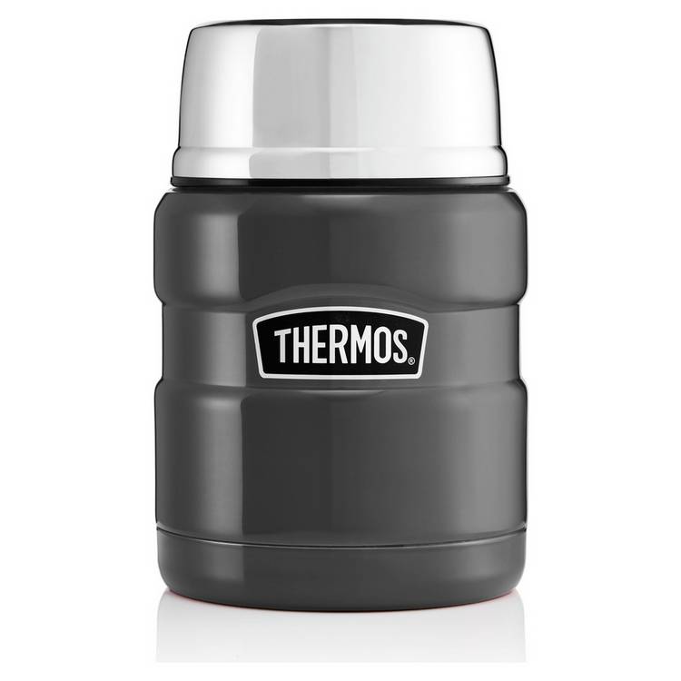 Thermos food flask gun metal 470ml (British brand)