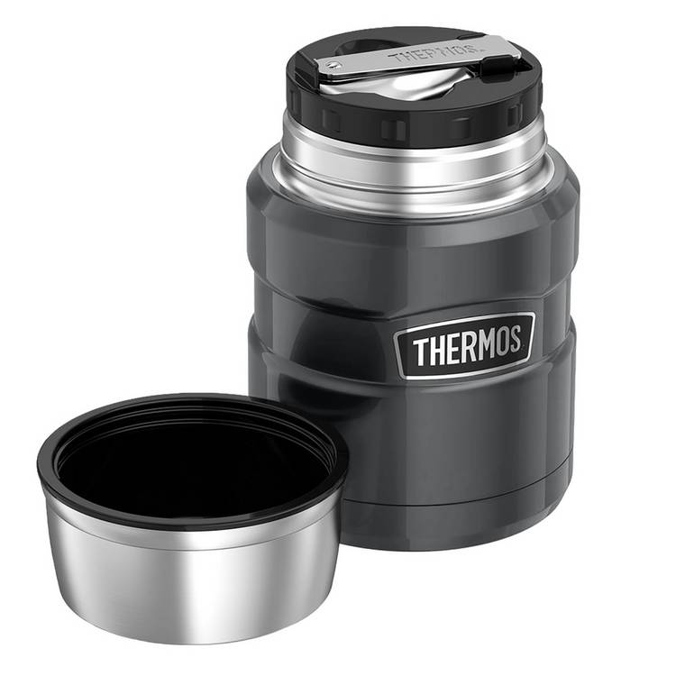 Thermos food flask gun metal 470ml (British brand)