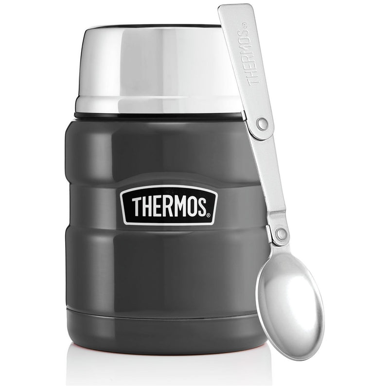 Thermos food flask gun metal 470ml (British brand)