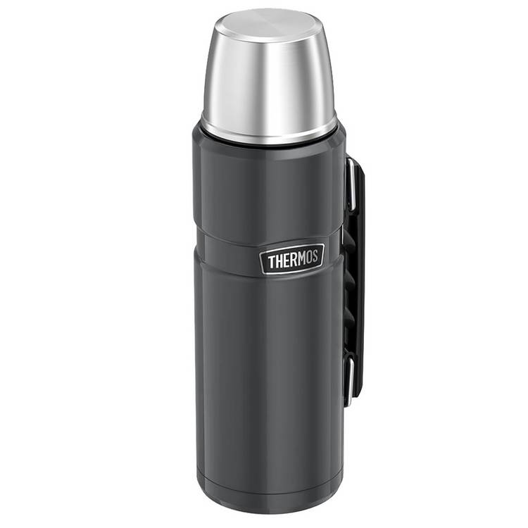 Thermos stainless steel king flask 1.2L gunmetal grey - British product