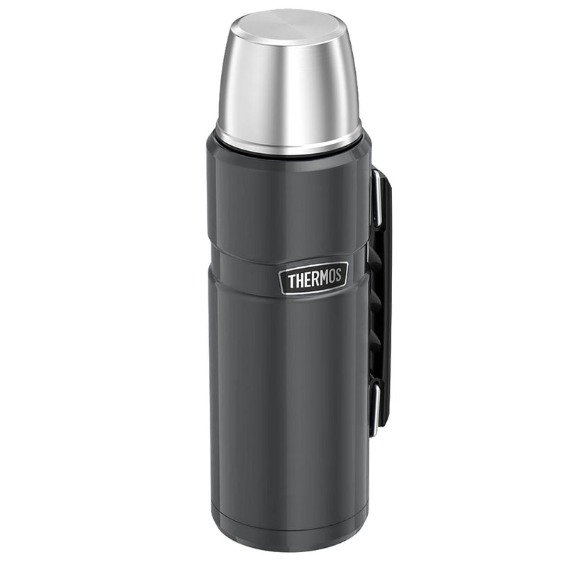Thermos stainless steel king flask 1.2L gunmetal grey - British product