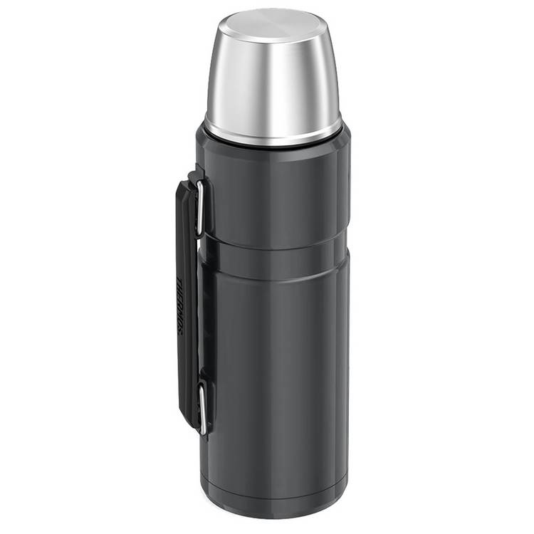 Thermos stainless steel king flask 1.2L gunmetal grey - British product