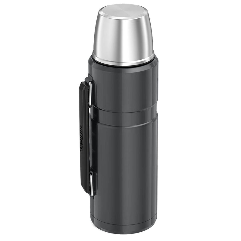 Thermos stainless steel king flask 1.2L gunmetal grey - British product