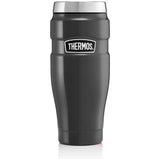 Thermos travel tumbler 470ml gunmetal grey, vacuum insulated - British product