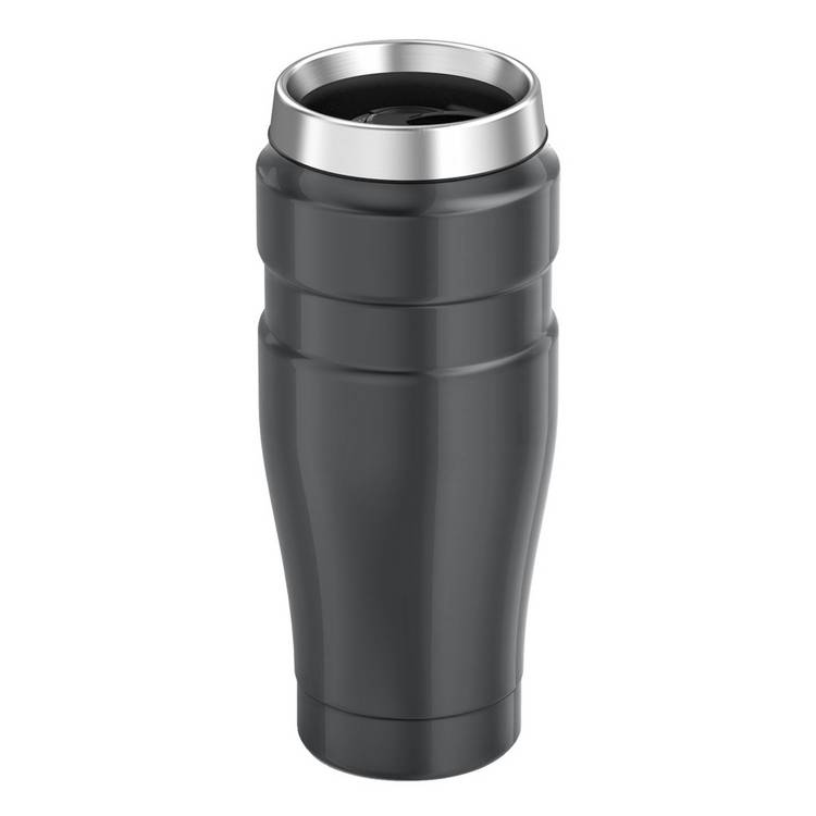 Thermos travel tumbler 470ml gunmetal grey, vacuum insulated - British product
