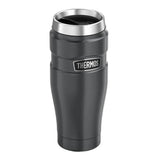Thermos travel tumbler 470ml gunmetal grey, vacuum insulated - British product