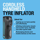 Ring RTC2000 cordless handheld tyre inflator digital display, UK version