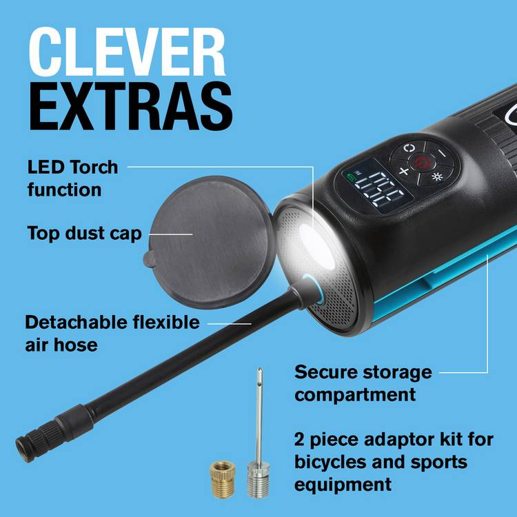 Ring RTC2000 cordless handheld tyre inflator digital display, UK version