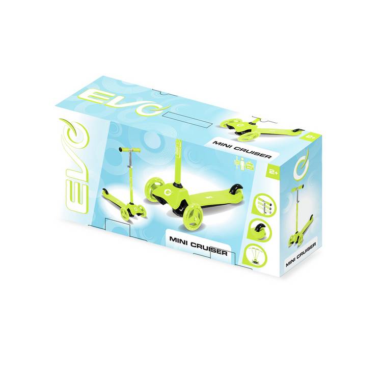 EVO Mini Cruiser 3 wheel scooter lime - British product