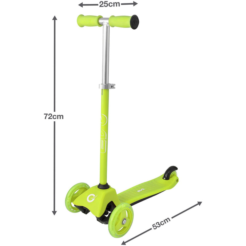 EVO Mini Cruiser 3 wheel scooter lime - British product