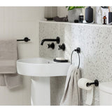 Home metal toilet roll holder matt black, UK version