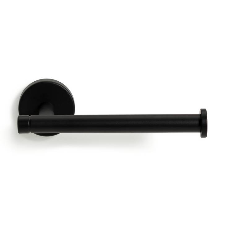 Home metal toilet roll holder matt black, UK version