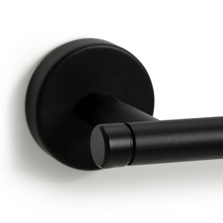 Home metal toilet roll holder matt black, UK version