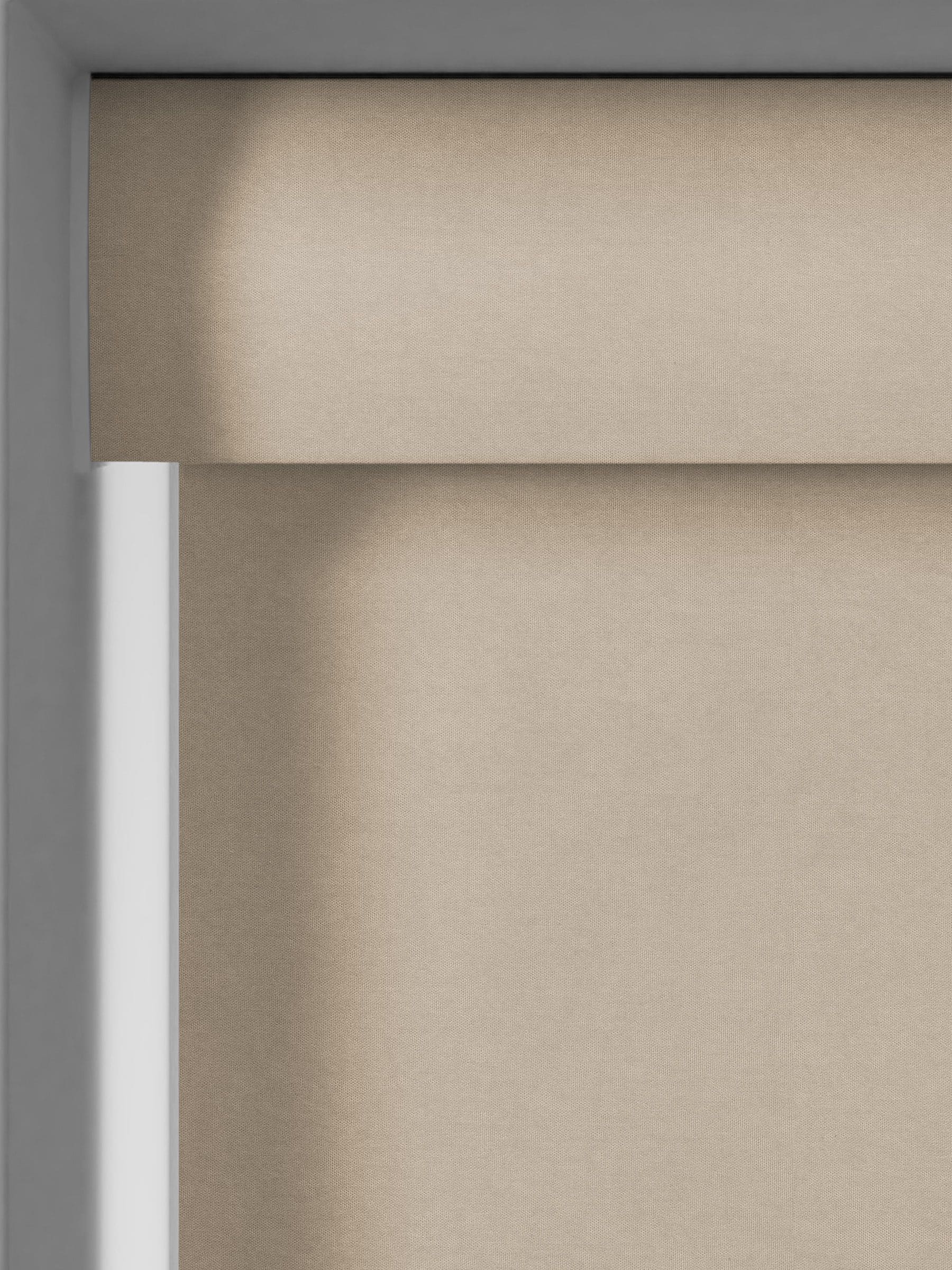Next Hollis roller blind in Natural Sand, imported from the UK