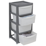 Argos Home 4 drawer plastic storage drawers grey white, UK version