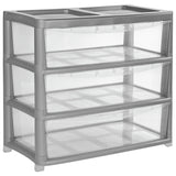 Argos Home plastic storage drawers silver - British product