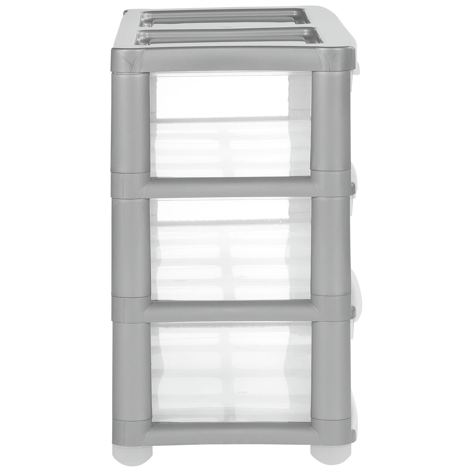 Argos Home plastic storage drawers silver - British product