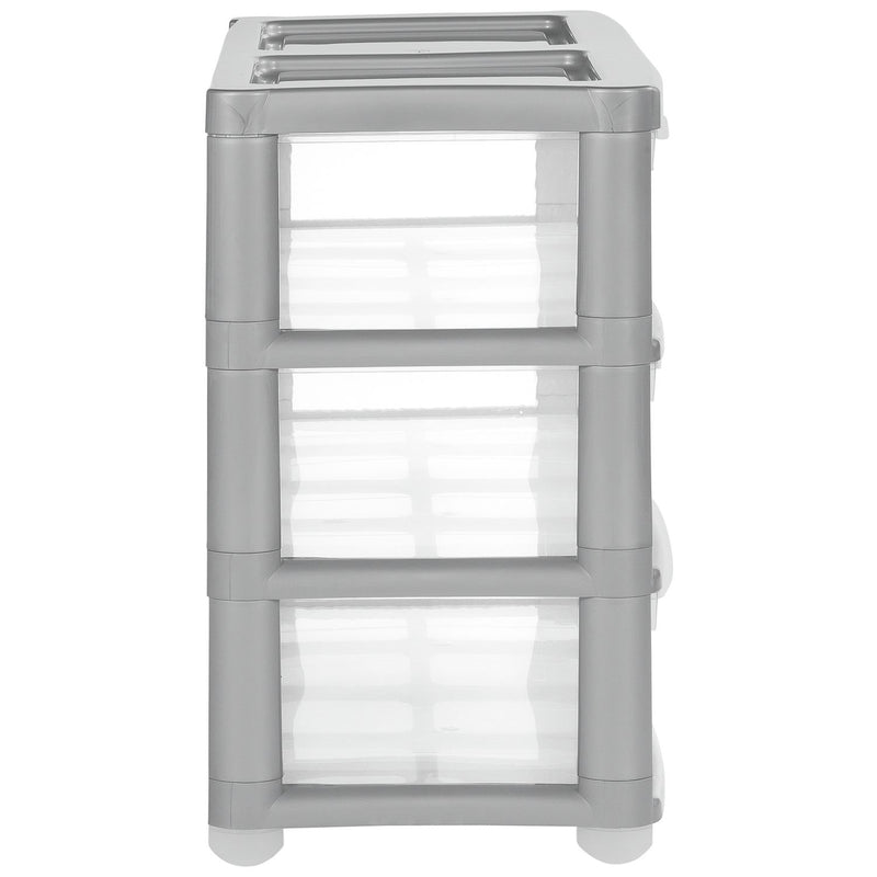 Argos Home plastic storage drawers silver - British product