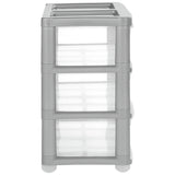 Argos Home plastic storage drawers silver - British product