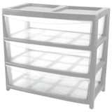 Argos Home plastic storage drawers silver - British product