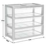 Argos Home plastic storage drawers silver - British product