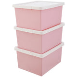 Argos Home pink storage boxes 27L each, UK version