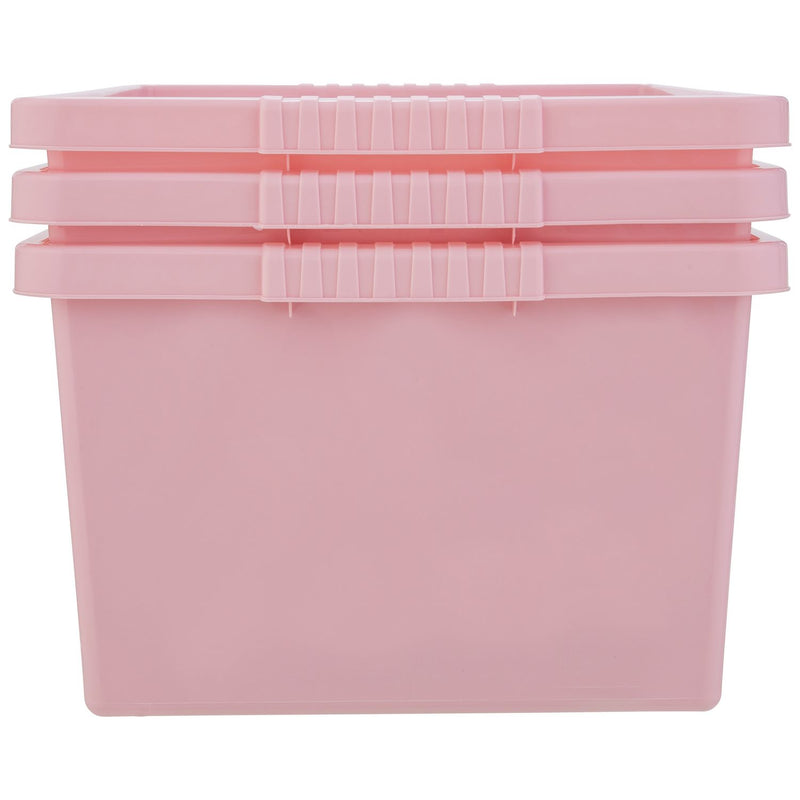 Argos Home pink storage boxes 27L each, UK version
