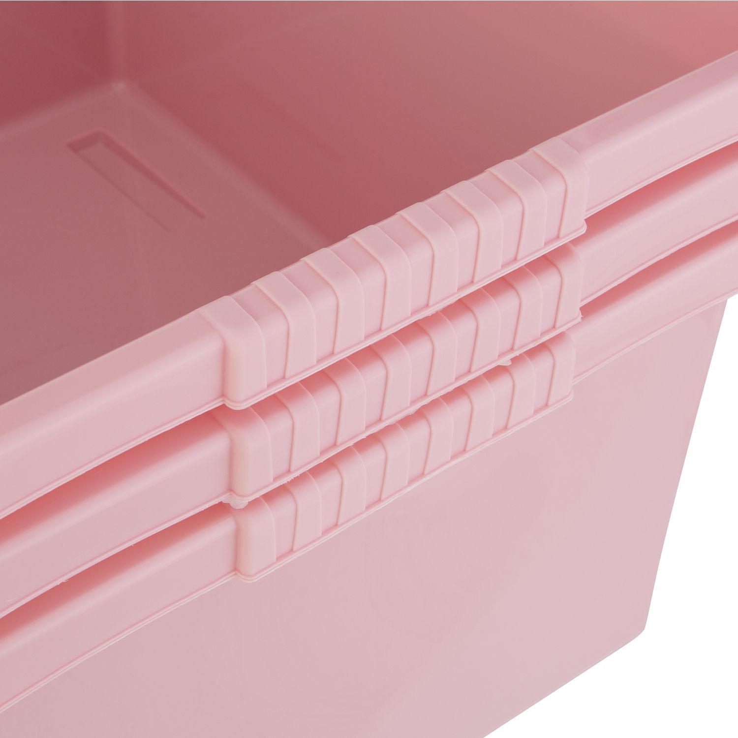 Argos Home pink storage boxes 27L each, UK version