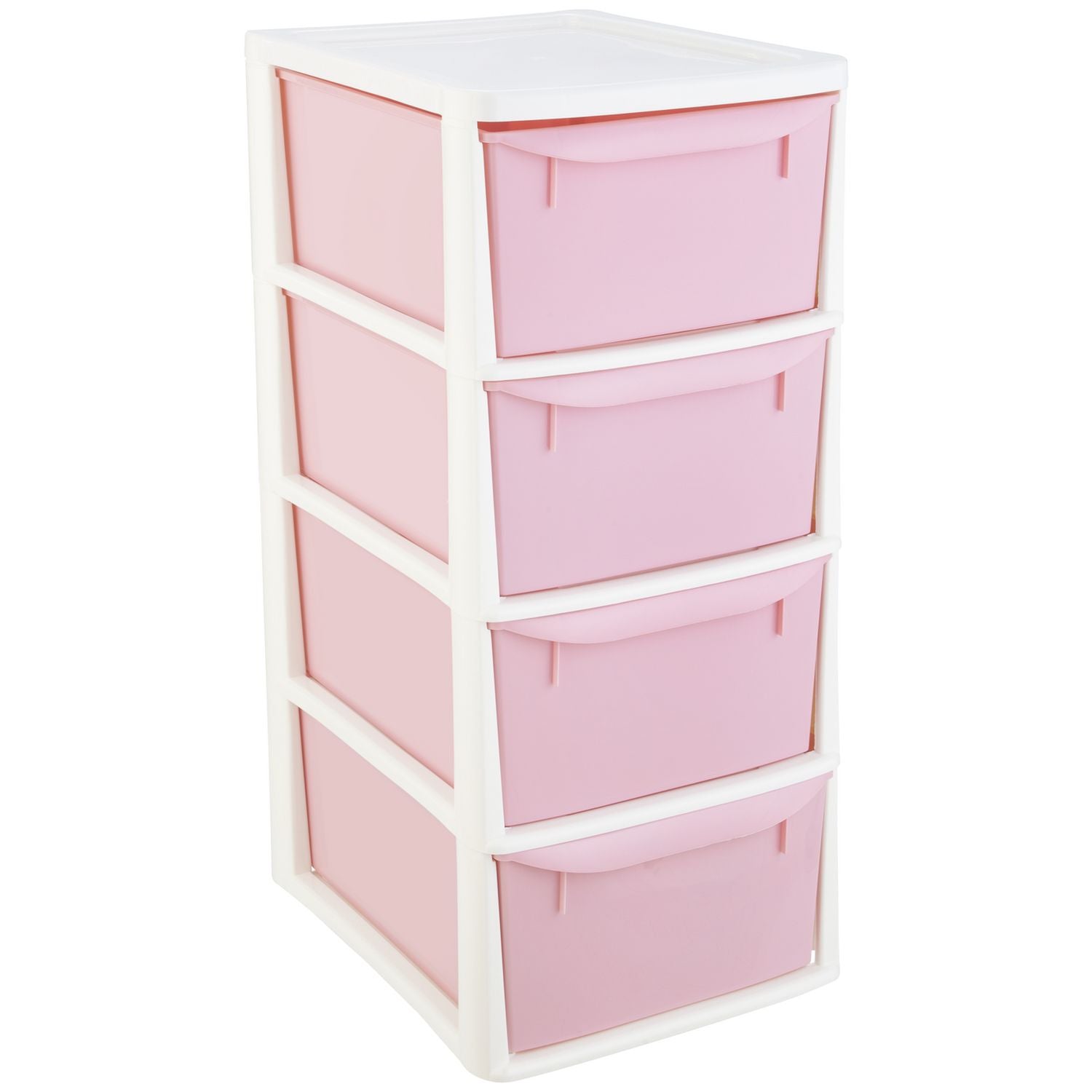 Argos Home pink plastic drawer tower (British brand)