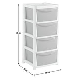 Argos Home 4 Drawer Wide Plastic Drawers Blue (British brand)