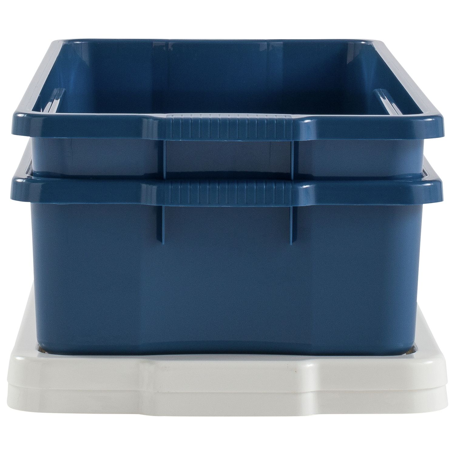Argos Home wheeled underbed storage boxes 2x45L blue, imported from the UK