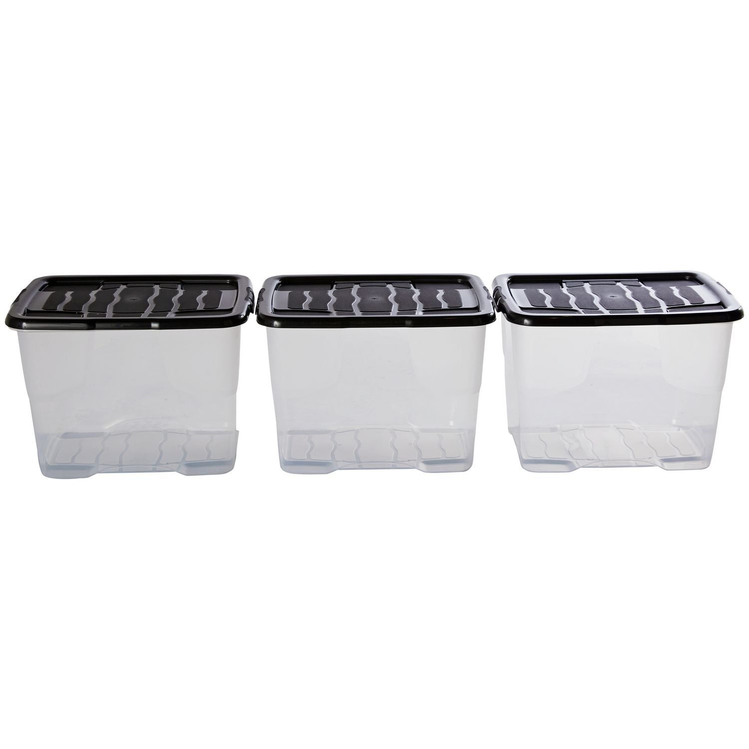 Strata Curve 24L clear plastic storage boxes set, imported from the UK