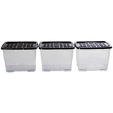 Strata Curve 24L clear plastic storage boxes set, imported from the UK