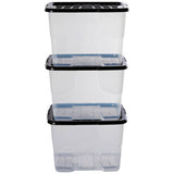 Strata Curve 24L clear plastic storage boxes set, imported from the UK