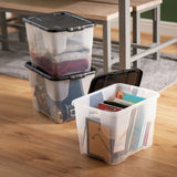 Strata Curve 24L clear plastic storage boxes set, imported from the UK