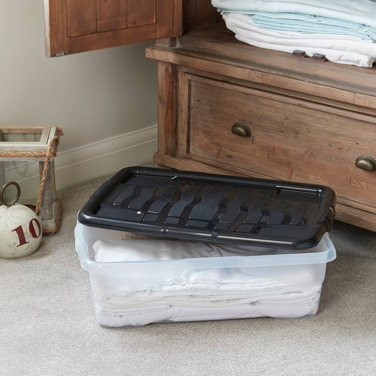 Strata Curve 30L plastic storage boxes, UK version