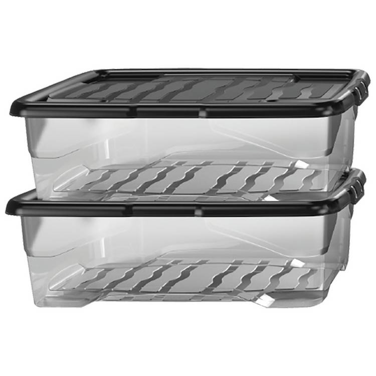 Strata Curve 30L plastic storage boxes, UK version