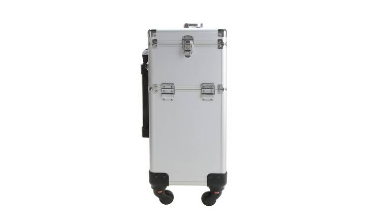 Silver Professional Make-up Trolley Case