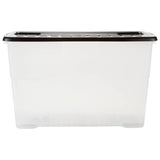 Strata Curve 100L clear plastic storage box with lid, imported from the UK