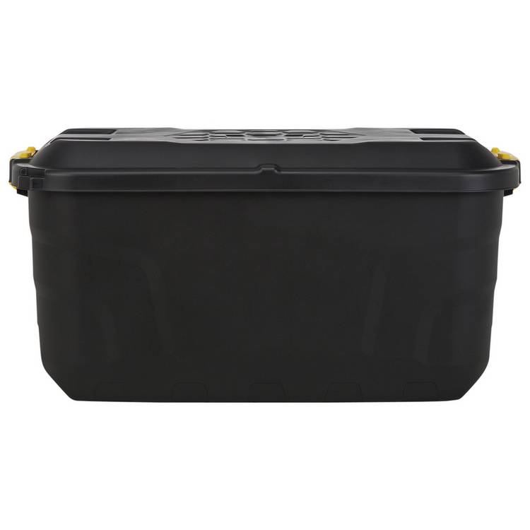 Strata 75L heavy duty storage trunk black (British brand)