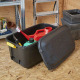 Strata 75L heavy duty storage trunk black (British brand)