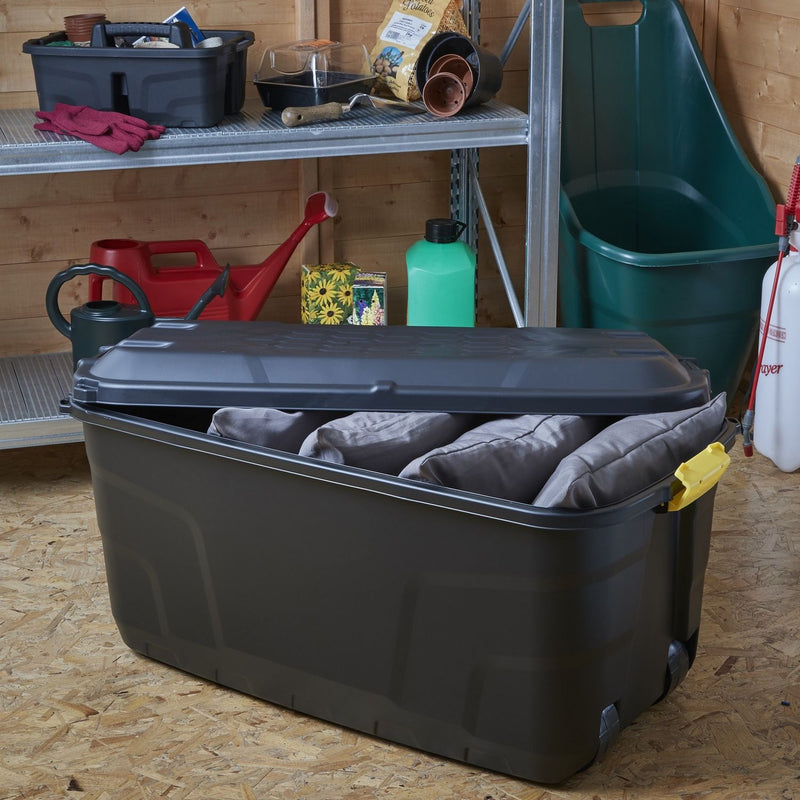 Strata heavy duty storage trunk on wheels 145L (British brand)