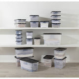 Strata clear plastic storage boxes 10L pack (British brand)