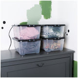 Strata clear plastic storage boxes 10L pack (British brand)