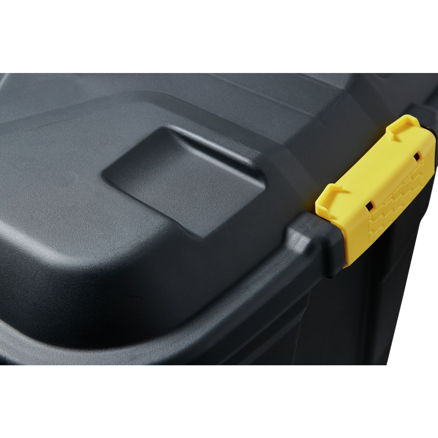 Strata 42L heavy duty plastic storage box black (British brand)