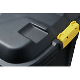 Strata 42L heavy duty plastic storage box black (British brand)