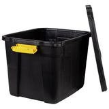 Strata 42L heavy duty plastic storage box black (British brand)